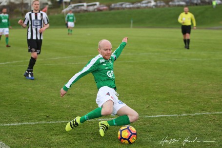 Bjarki skorađi fyrra mark Völsungs.