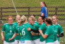 Hildur Anna og stllur fagna fyrra markinu.
